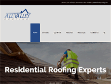 Tablet Screenshot of allvalleyroofing.com